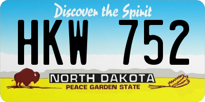 ND license plate HKW752