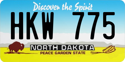 ND license plate HKW775