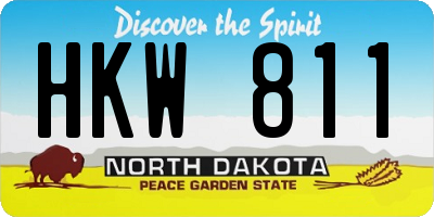 ND license plate HKW811