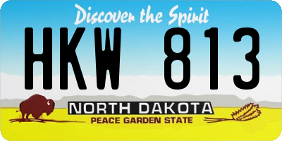 ND license plate HKW813