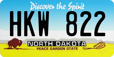 ND license plate HKW822