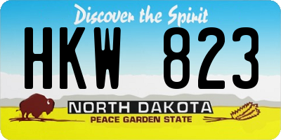 ND license plate HKW823