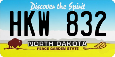 ND license plate HKW832