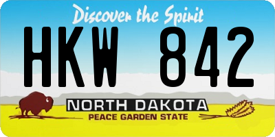 ND license plate HKW842