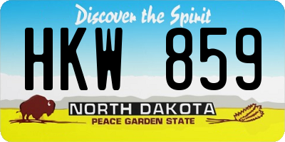 ND license plate HKW859