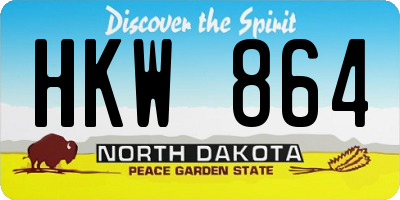 ND license plate HKW864