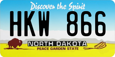 ND license plate HKW866