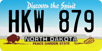 ND license plate HKW879