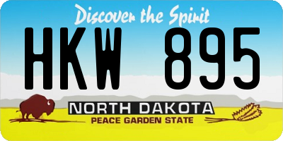 ND license plate HKW895