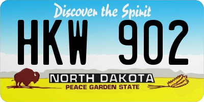 ND license plate HKW902