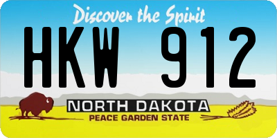 ND license plate HKW912