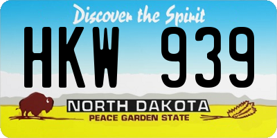 ND license plate HKW939