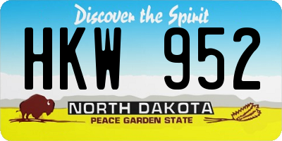 ND license plate HKW952