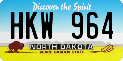 ND license plate HKW964