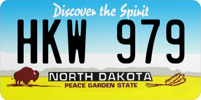 ND license plate HKW979