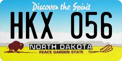 ND license plate HKX056