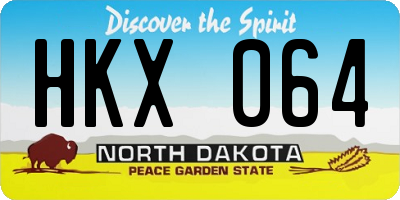 ND license plate HKX064