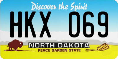 ND license plate HKX069