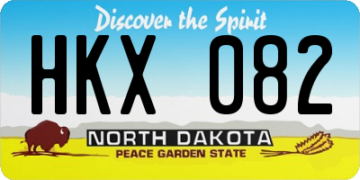 ND license plate HKX082