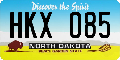 ND license plate HKX085