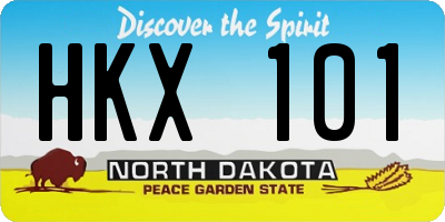 ND license plate HKX101
