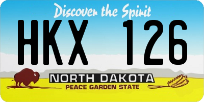 ND license plate HKX126