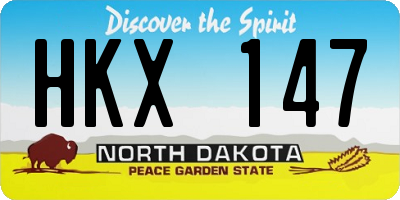 ND license plate HKX147