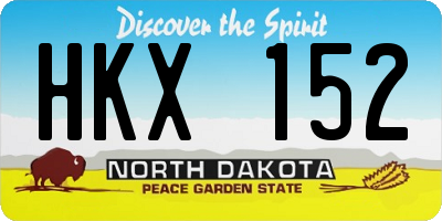 ND license plate HKX152