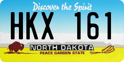 ND license plate HKX161