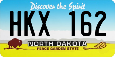 ND license plate HKX162