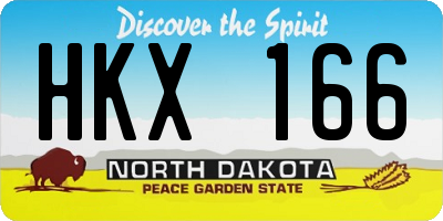 ND license plate HKX166