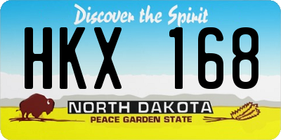 ND license plate HKX168