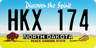 ND license plate HKX174