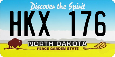 ND license plate HKX176