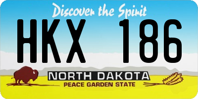 ND license plate HKX186