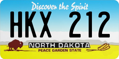 ND license plate HKX212