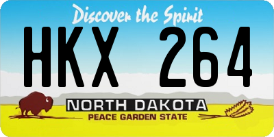 ND license plate HKX264