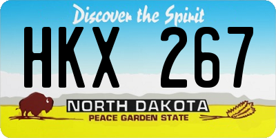 ND license plate HKX267