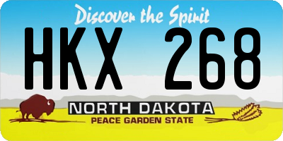 ND license plate HKX268