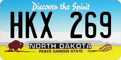 ND license plate HKX269