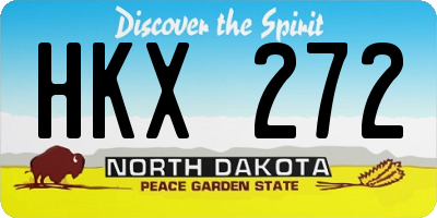 ND license plate HKX272