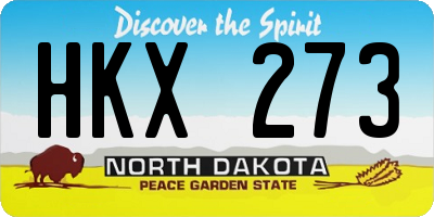 ND license plate HKX273