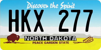 ND license plate HKX277