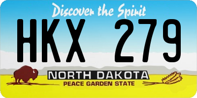 ND license plate HKX279