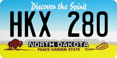 ND license plate HKX280