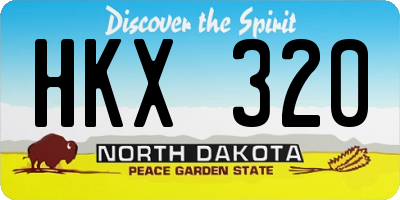 ND license plate HKX320