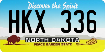 ND license plate HKX336