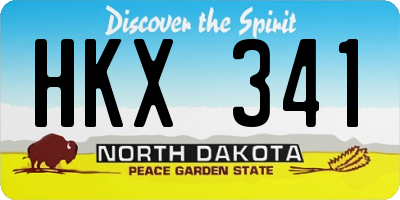 ND license plate HKX341