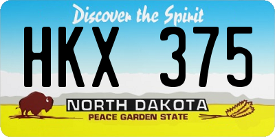 ND license plate HKX375