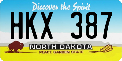 ND license plate HKX387